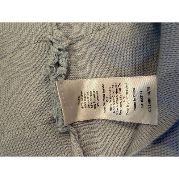 Talbots baby blue 3/4 length sleeve sweater- size xs - Picture 5 of 6